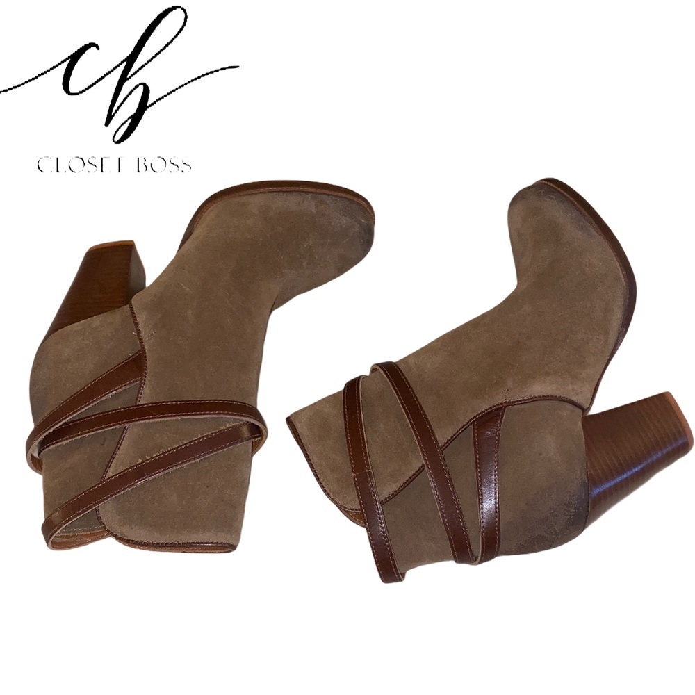 ALLSAINTS Victoria Heel Booties in Tobacco NEW - Picture 3 of 15